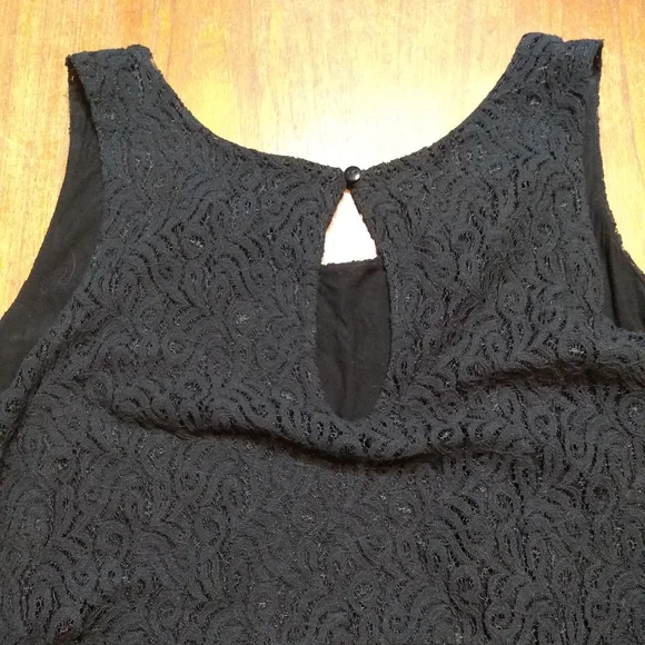 Penningtons Size 4X Black Lace Swing Tank Shirt, Sleeveless, Lined - Picture 4 of 8
